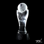 Trofeo de futbol de cristal